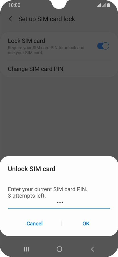 Key in your PIN and press OK.