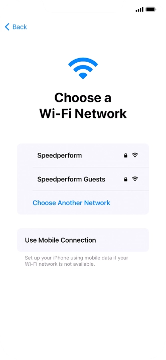 Press the required Wi-Fi network. Press the required Wi-Fi network.