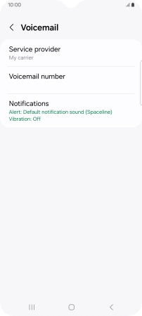 Press Voicemail number.
