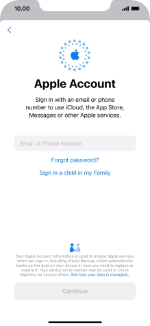 Press Email or Phone Number and key in the username for your Apple ID.