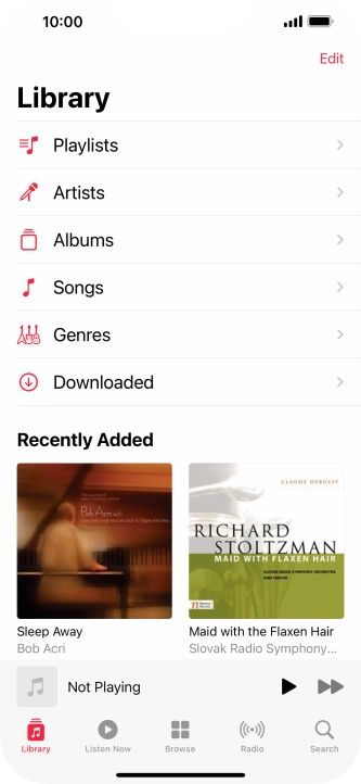Press Playlists.