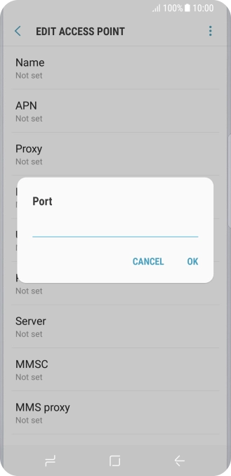 Key in 80 and press OK.