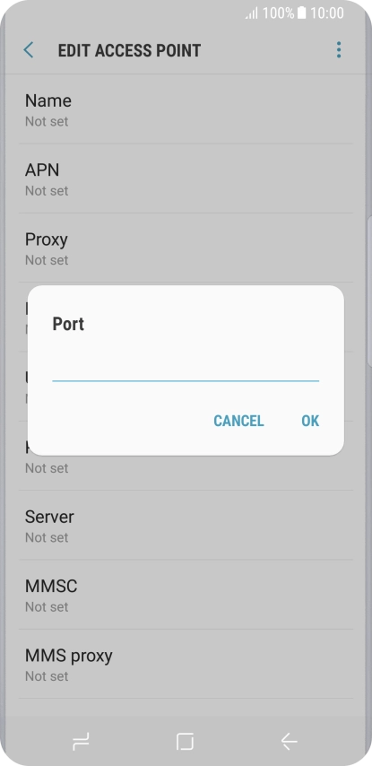 Key in 80 and press OK.