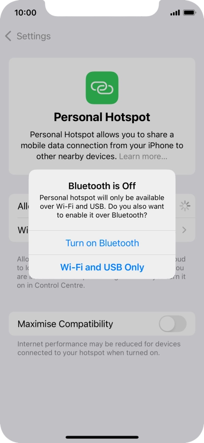 If Wi-Fi is turned on, press Wi-Fi and USB Only. If Wi-Fi is turned on, press Wi-Fi and USB Only.