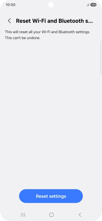 Press Reset settings.