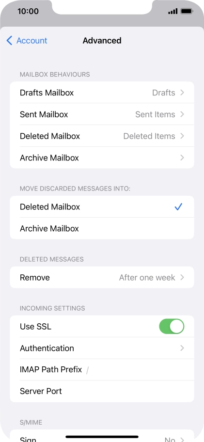 Press the indicator next to 