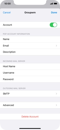 Press SMTP. Press SMTP.