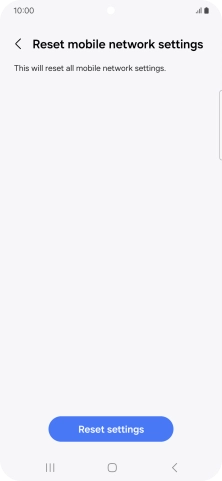 Press Reset settings. Press Reset settings.