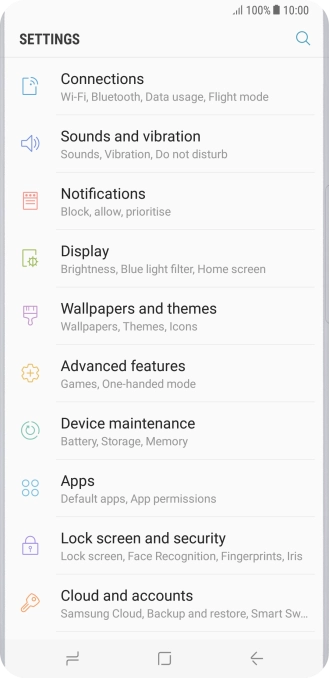 Press Lock screen and security. Press Lock screen and security.