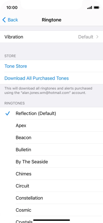 Press the required ring tones to hear them.