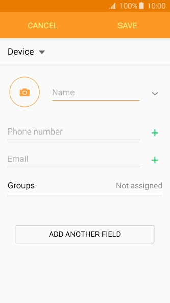 Press Name and key in the required name.