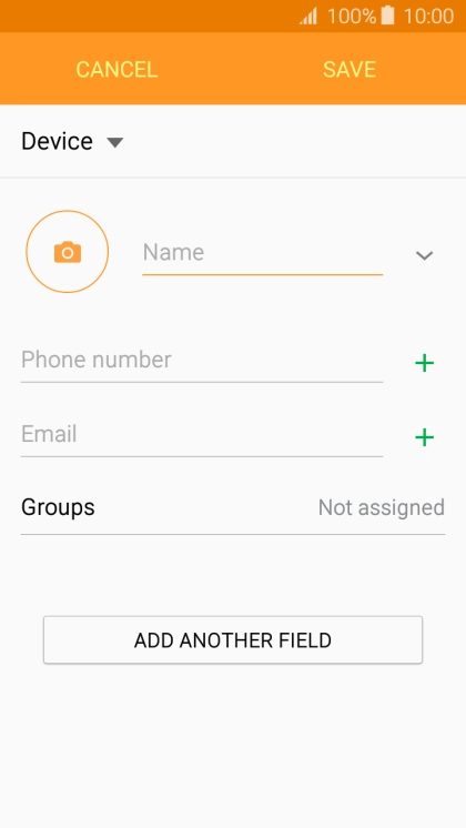 Press Name and key in the required name.