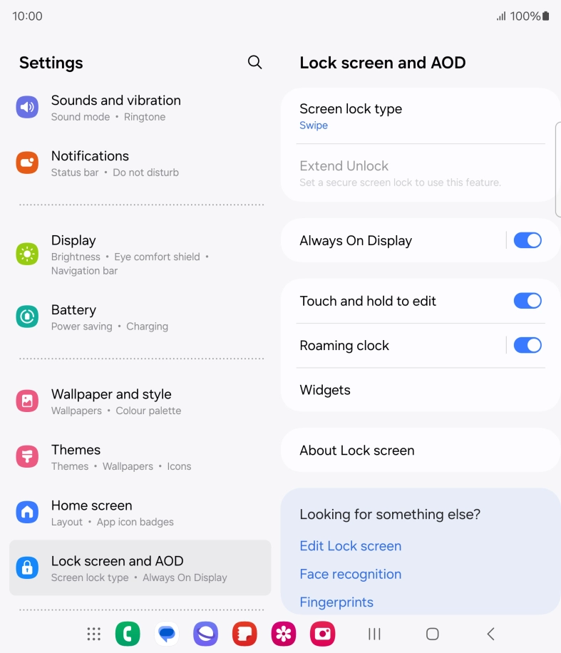 Press Screen lock type.