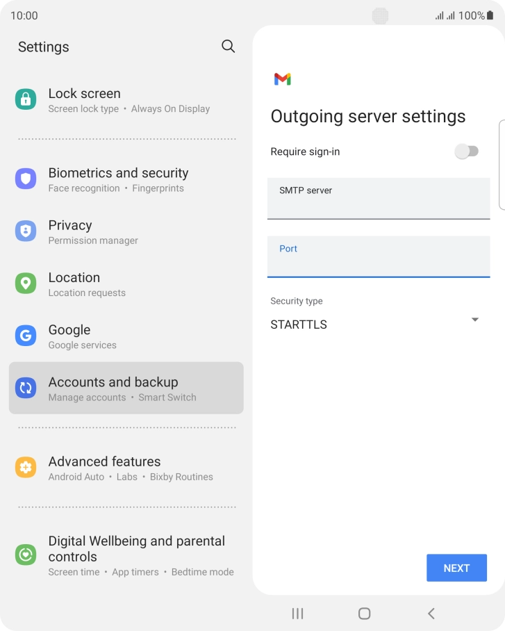 Press the drop down list below 