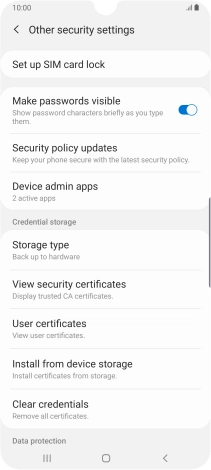 Press Set up SIM card lock.