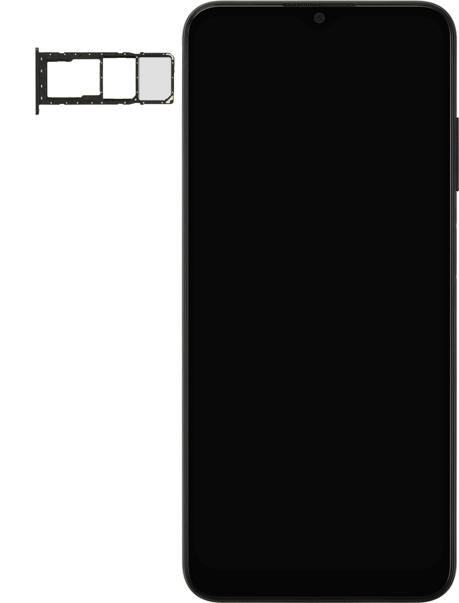 Turn your SIM so the angled corner of the SIM matches the angled corner of the second SIM holder and place your SIM in the SIM holder.