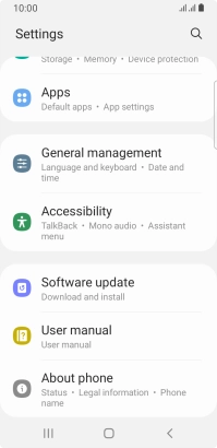 Press Software update.