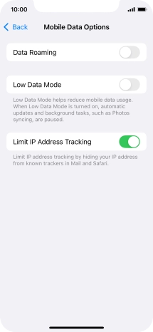 Press the indicator next to 