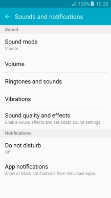 Press Ringtones and sounds.