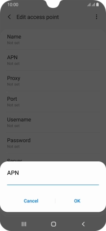 Key in live.vodafone.com and press OK.