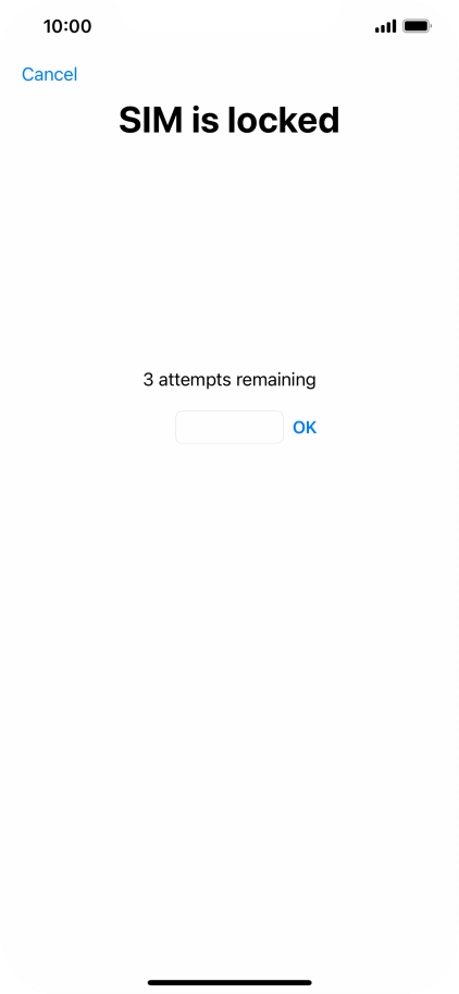 If your SIM is locked, key in your PIN and press OK.