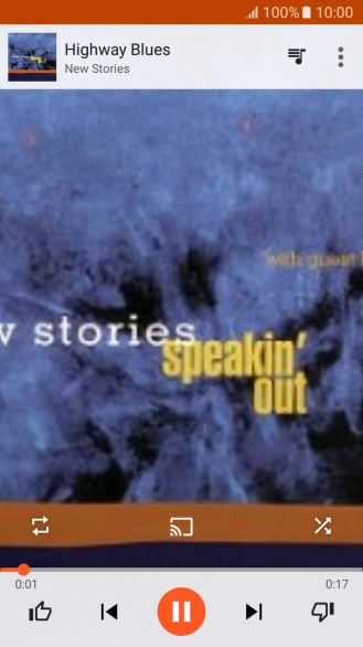 Press arrow right to go to the next audio file.