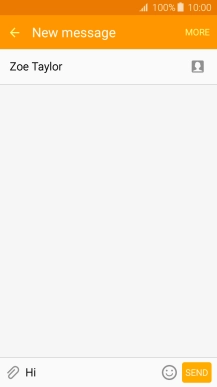 Press SEND when you've written your text message.