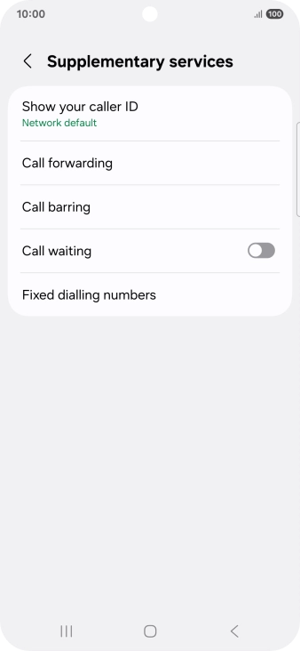 Press Call forwarding.