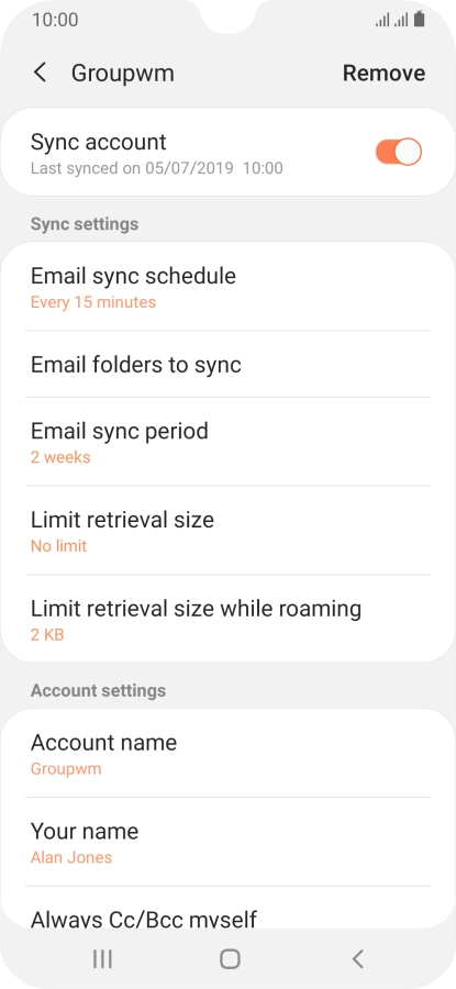 Press the indicator next to 