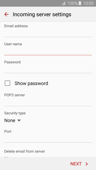 Press the field below 