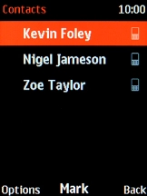 Press the Left selection key.