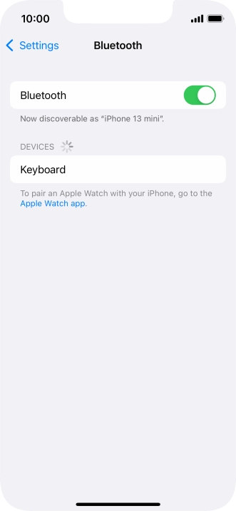 Press the required Bluetooth device and follow the instructions on the screen to pair the device with your phone.