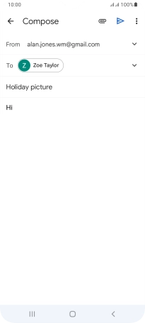 Press the attachment icon.