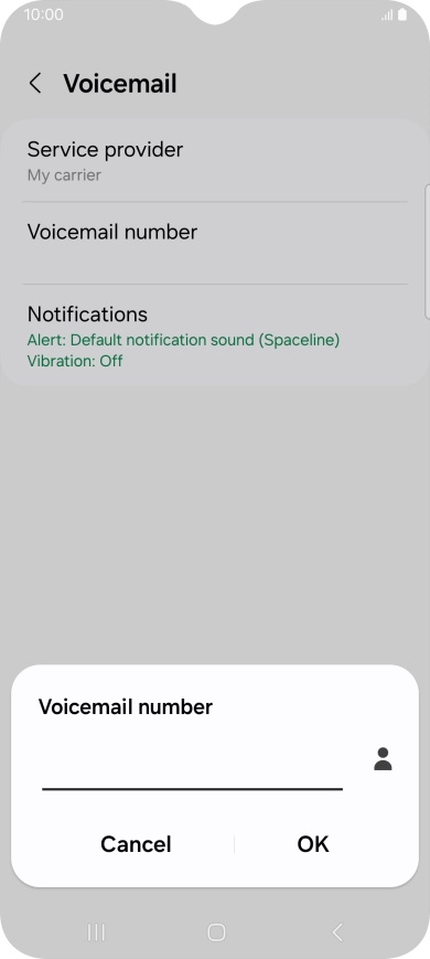Key in (prefix) 5 (your phone number) and press OK.