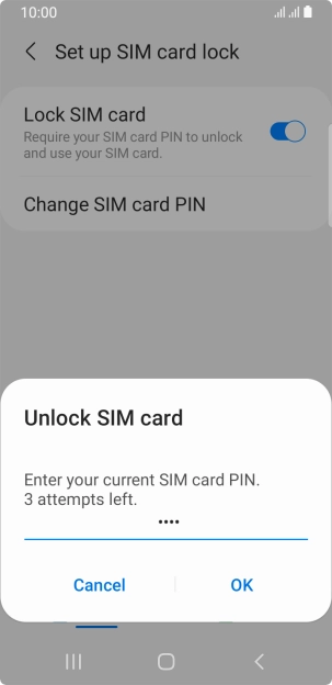 Key in your PIN and press OK.