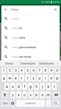 Key in the name or subject of the required app and press the search icon.