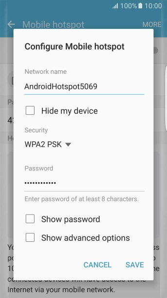 Press the field below 