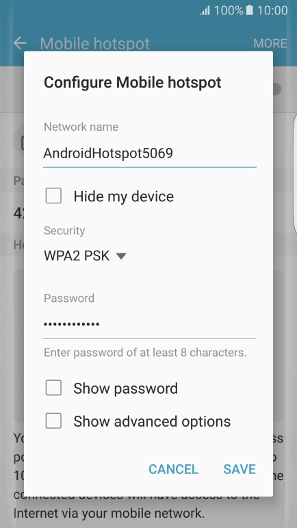 Press the field below 