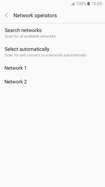 If you want to select a network automatically, press Select automatically.