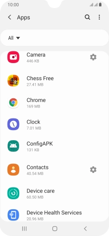 Press the required app.