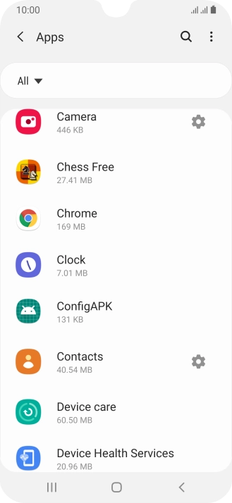 Press the required app.