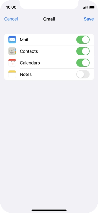 If this screen is displayed, you email account has been recognised and set up automatically. Follow the instructions on the screen to key in more information and finish setting up your phone.