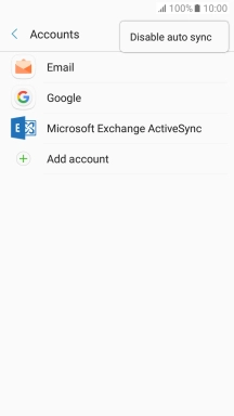 Press Disable auto sync to turn off the function.