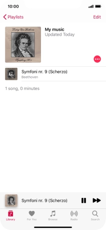 Press the song title.