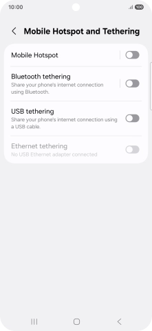 Press Mobile Hotspot.
