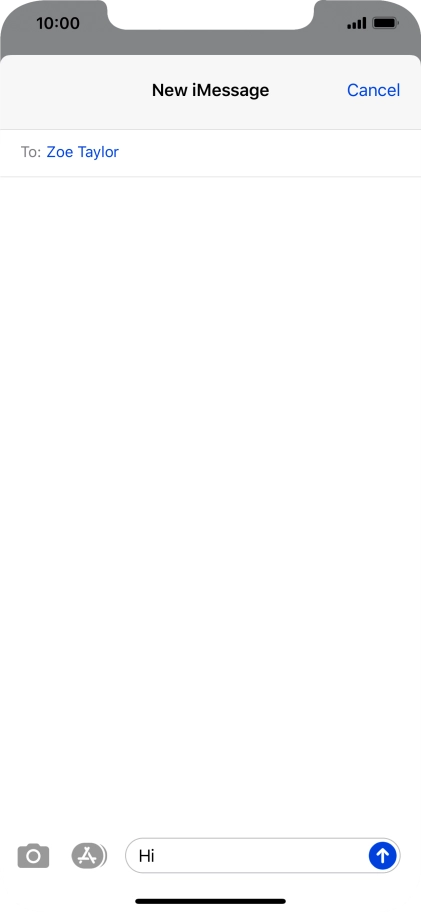 Press the send icon. Press the send icon.