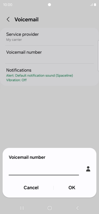 Key in (prefix) 5 (your phone number) and press OK.