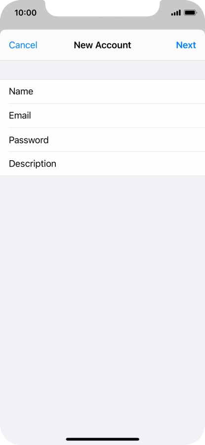 Press Description and key in the required name.