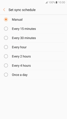 Press the required setting.