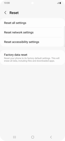 Press Reset network settings.